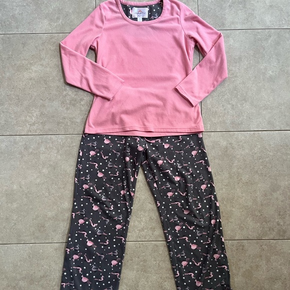 Pink And Navy Bestie Pyjama Set (2 Piece) main image 1